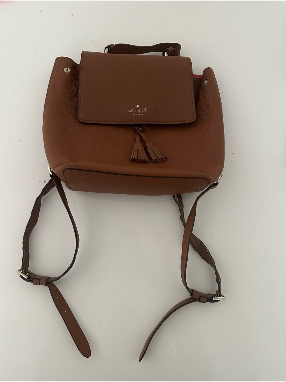 Kate Spade New York Brown Leather Purse Bag With Straps